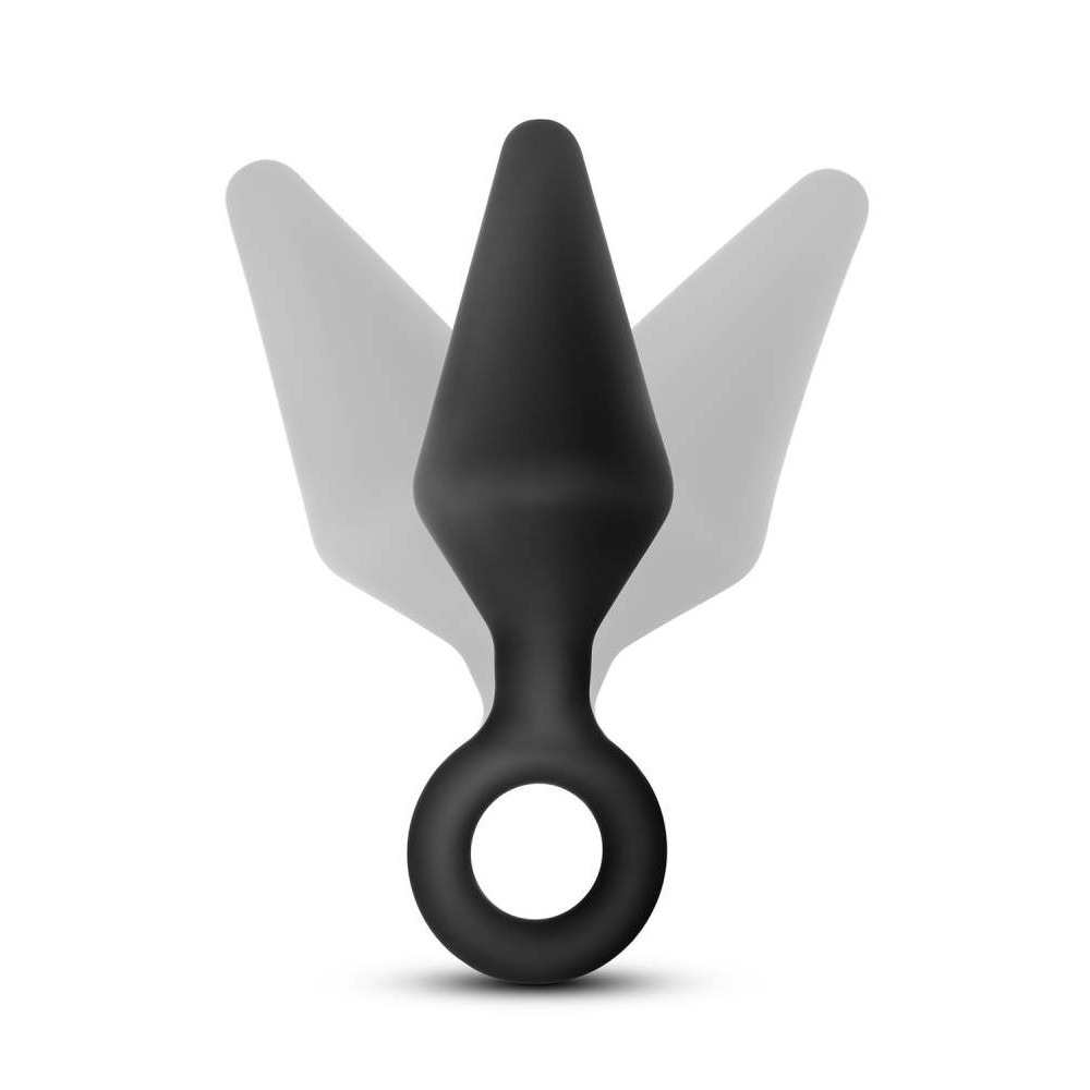 Секс игрушки - Анальный плаг с кольцом-стоппером Anal Adventures Platinum Silicone черный, 11.4 х 3.1 см 3