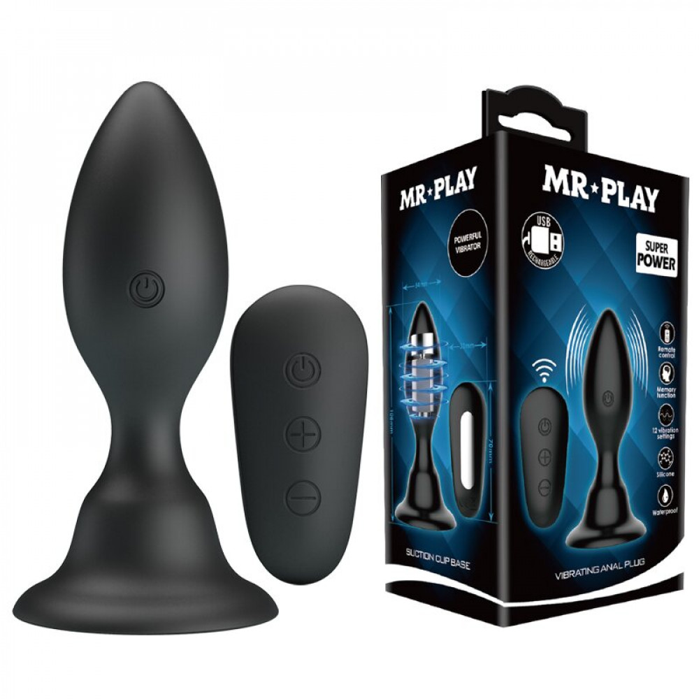 Різне - Анальний стимулятор з вібрацією MR PLAY-VIBRATING ANAL PLUG, BI-040076W-MR