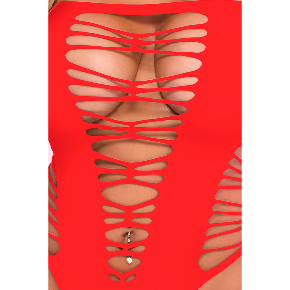 Эротическое белье - Боди JUICEBOX SEAMLESS BODYSUIT RED, PLUS SIZE 2
