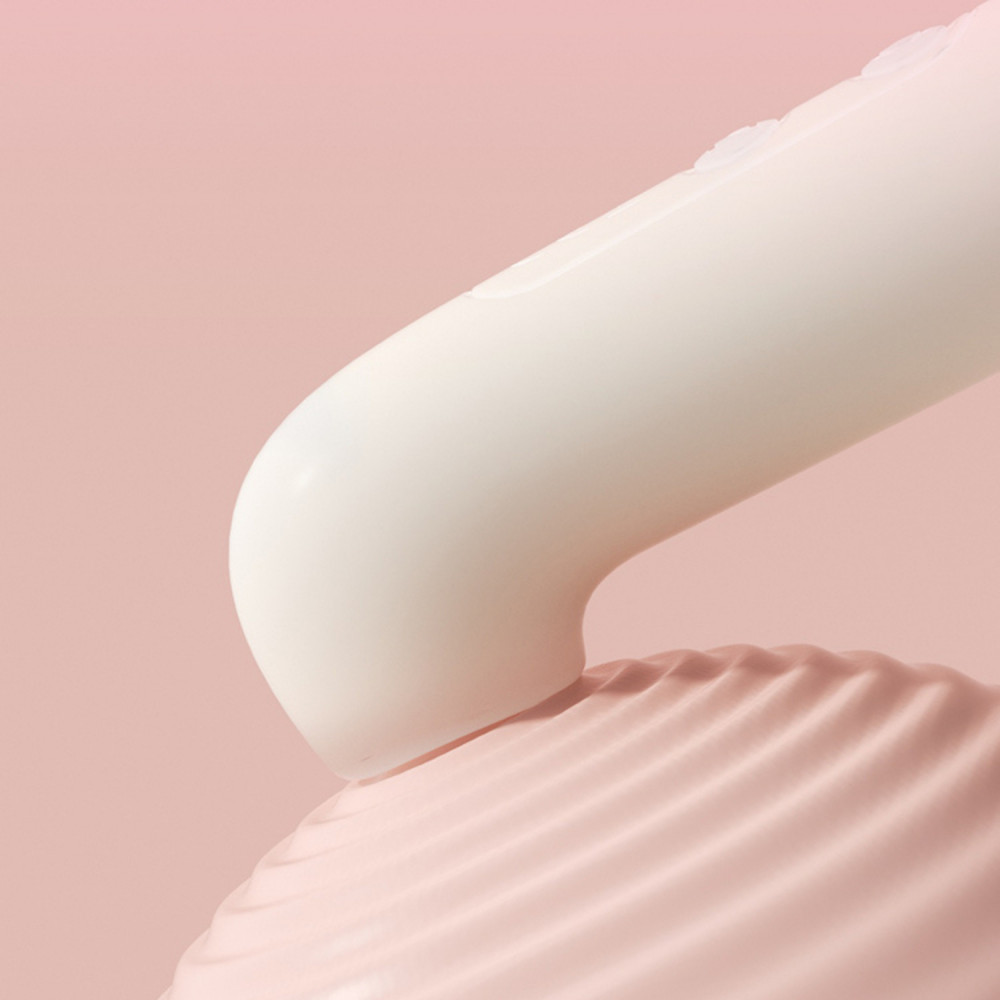  - Подвійний вібратор Zemalia Arousal з фрикційною функцією та вакуумним стимулятором + додаток, градієнтний рожевий 9