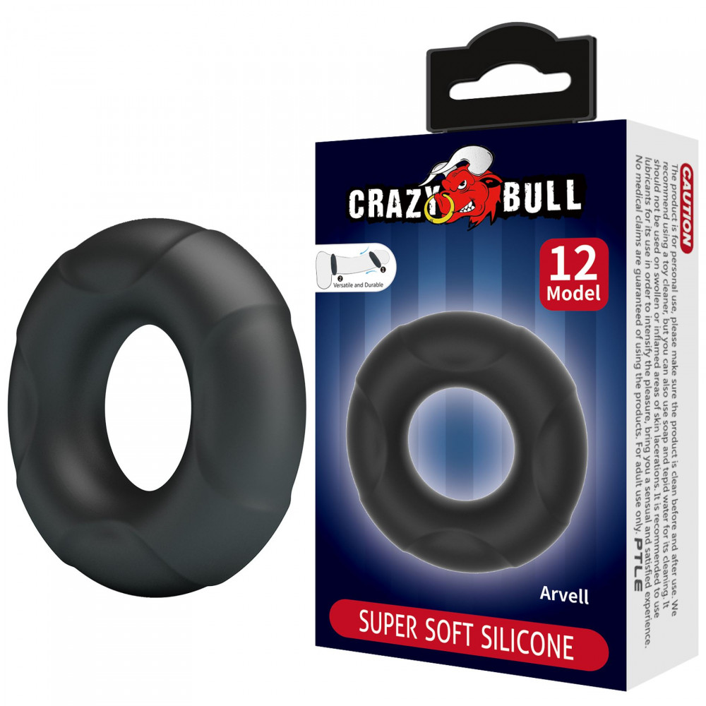 Різне - Ерекційне кільце Crazy Bull №12 - Arvel super soft silicone, BI-210350