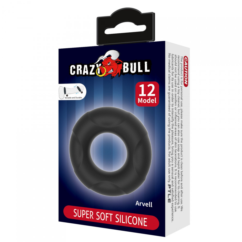 Різне - Ерекційне кільце Crazy Bull №12 - Arvel super soft silicone, BI-210350 6