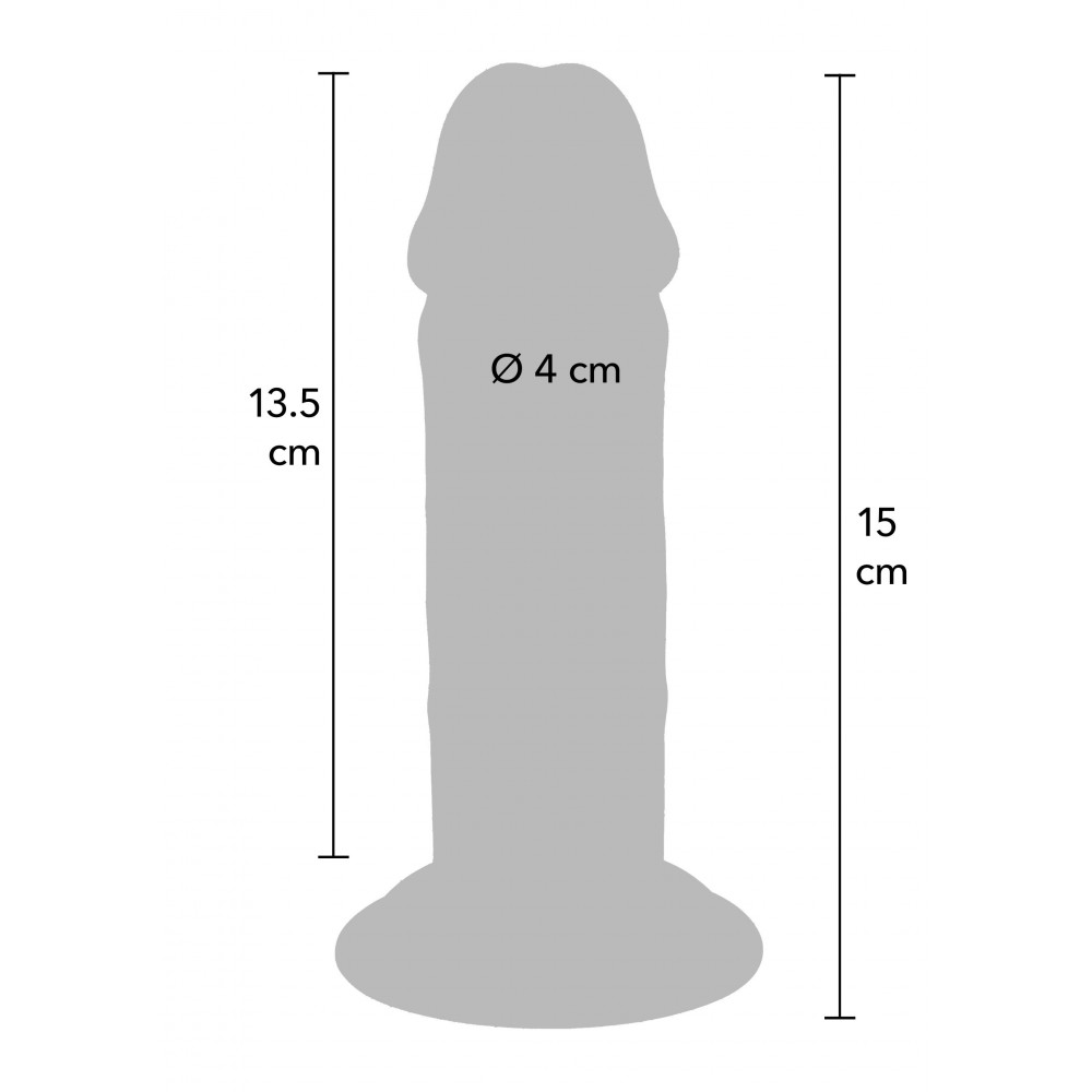 Фалоімітатор - Фалоімітатор реалістичний на присосці TOY JOY Deluxe Dual Density, 15 × 4 см 8