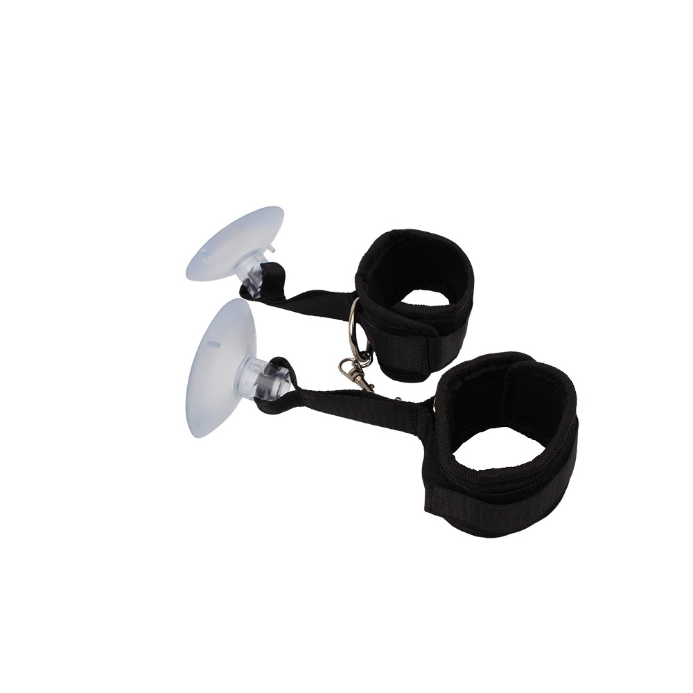 Разное - Фиксаторы для рук Chisa Behave! Tie Up Love Cuffs на присоске, черные 3