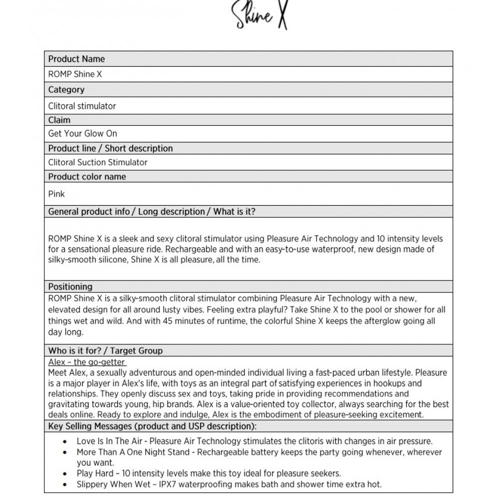 Різне - Кліторальний вакуумний стимулятор Romp Shine рожевий 6