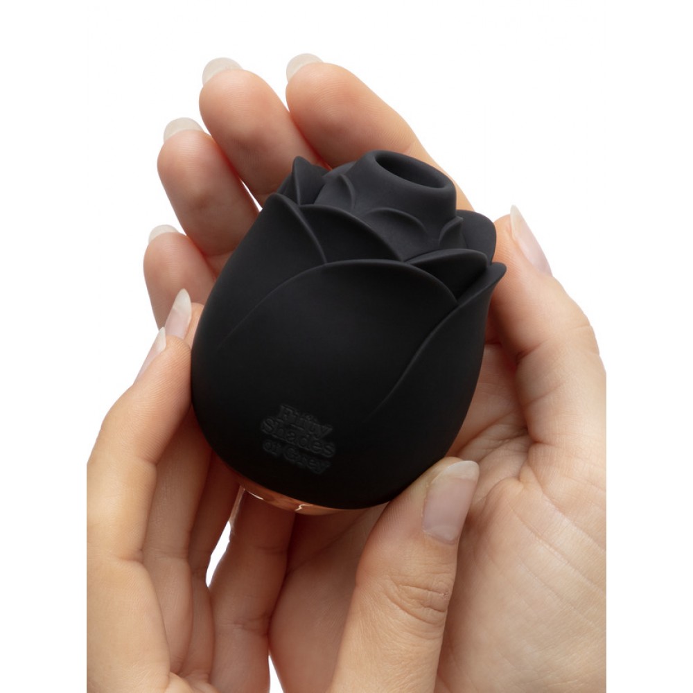 Разное - Клиторальный стимулятор в форме розы Fifty Shades of Grey Rose Clitoral Suction черного цвета 5