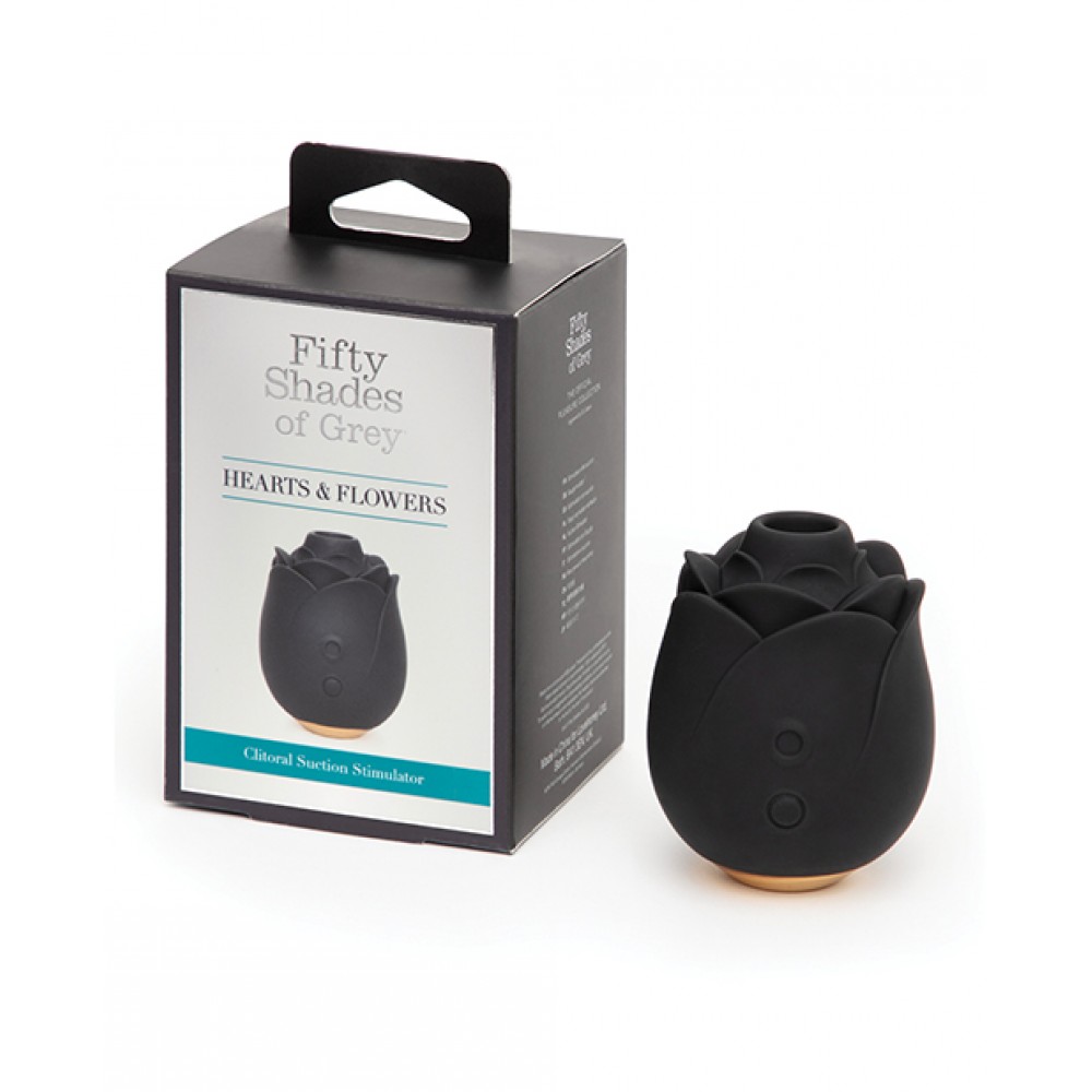 Разное - Клиторальный стимулятор в форме розы Fifty Shades of Grey Rose Clitoral Suction черного цвета 1