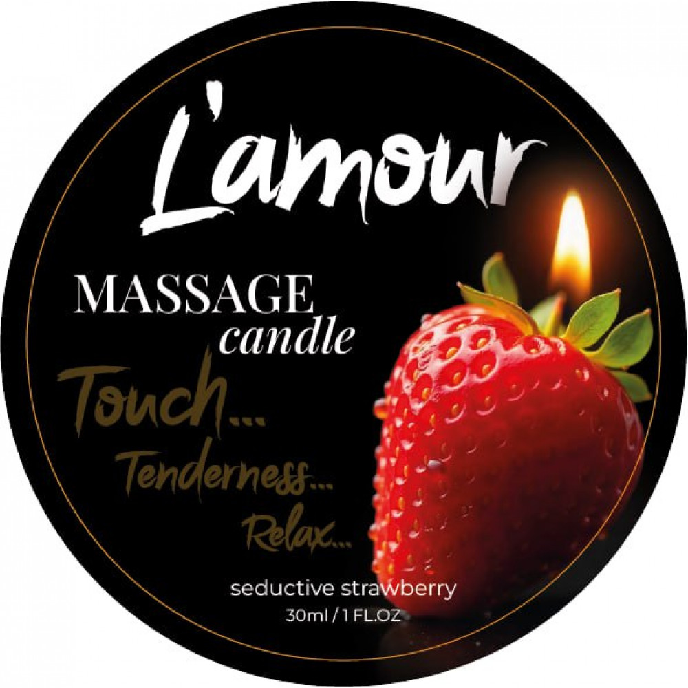 Різне - Масажна свічка L'amour Seductive Strawberry з ароматом полуниці, 30 мл