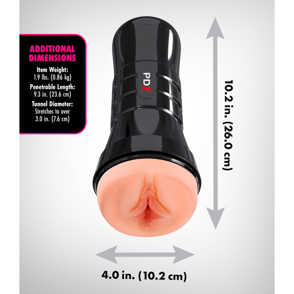 Мастурбаторы без вибрации - Мастурбатор вагина Pipedream PDX Extreme бежевый, 26 см 5