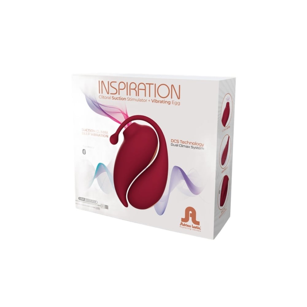 Разное - Набор смарт-вибраторов Adrien lastic Inspiration клиторальный вакуумный стимулятор+виброяйцо,красный 4