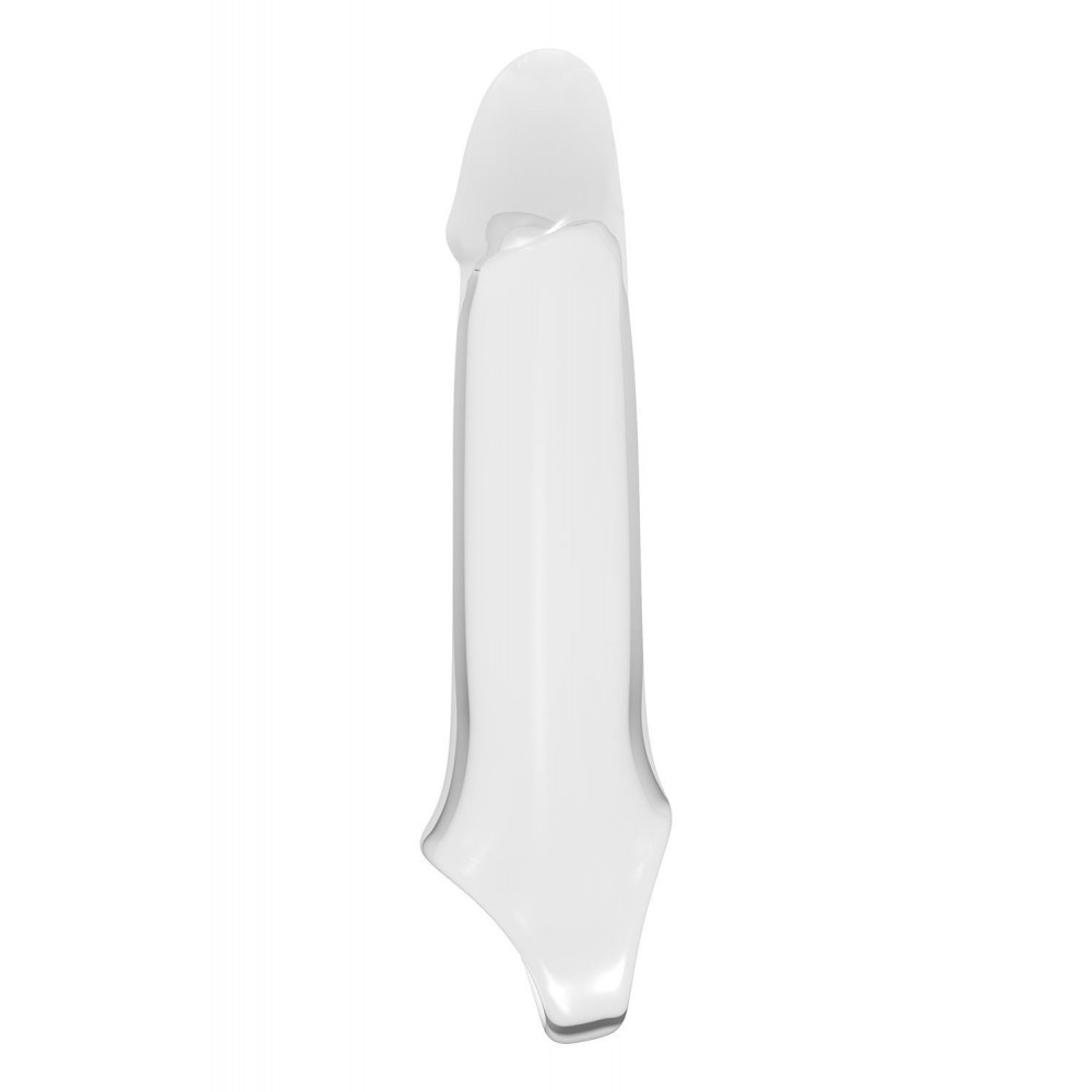 Разное - Насадка на пенис Dreamtoys Ramrod с кольцом для мошонки, прозрачная 2