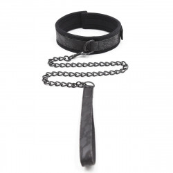 Ошейник с поводком DS Fetish Collar with leash black