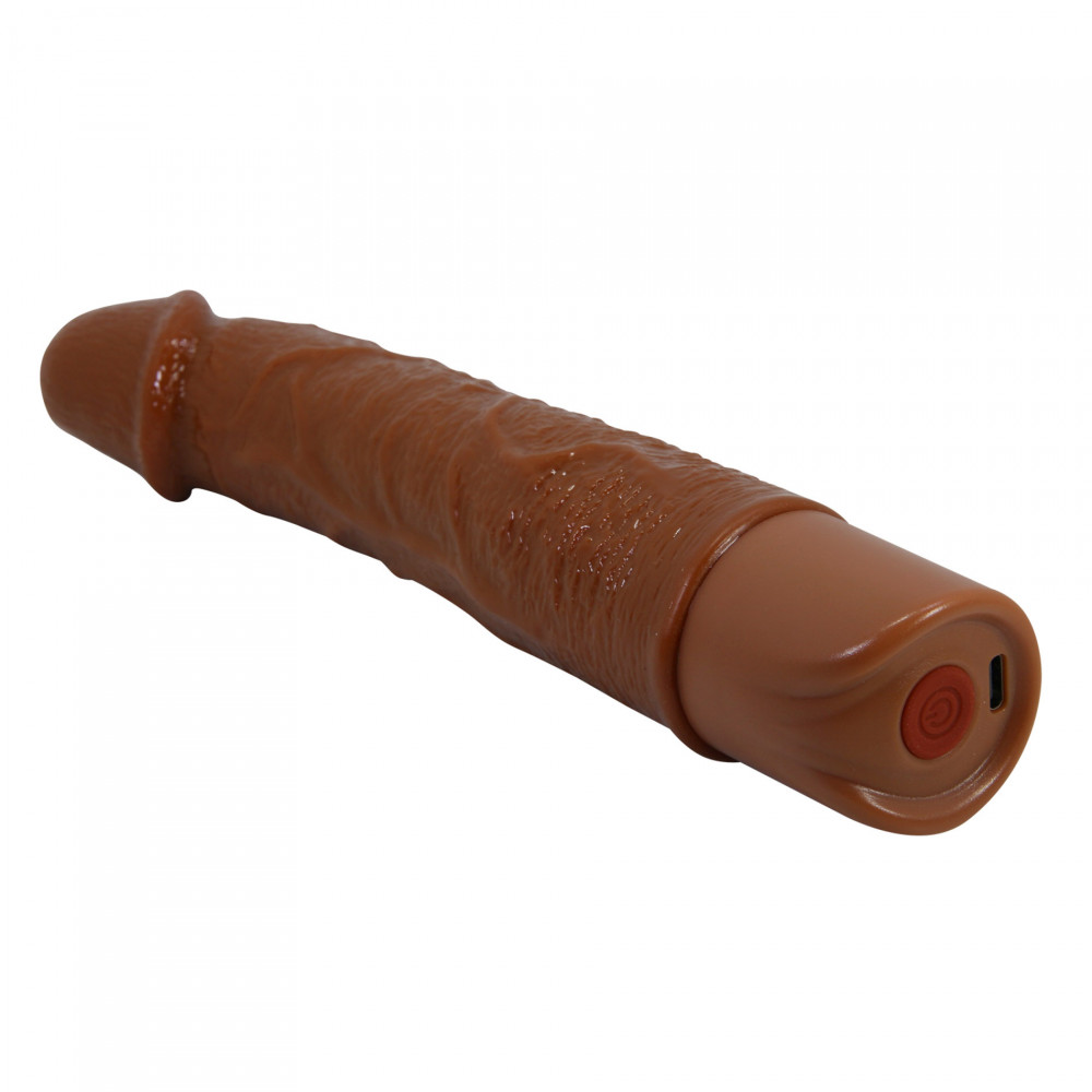  - Реалістичний вібратор, що перезаряджається Pretty Love - Leander Realistic Vibrating Dildo Brown, BW-500080-1 6