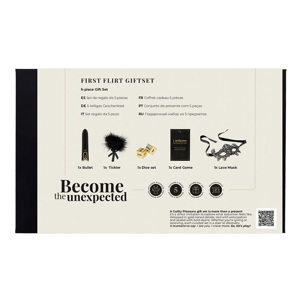 БДСМ игрушки - Подарочный набор БДСМ Guilty Pleasure First Flirt, черный, 5 предметов 15