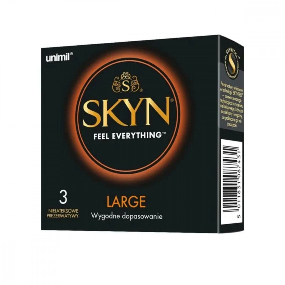 Презервативы - Презервативы безлатексные (полиизопрен) Skyn Large, большого размера, 3 шт