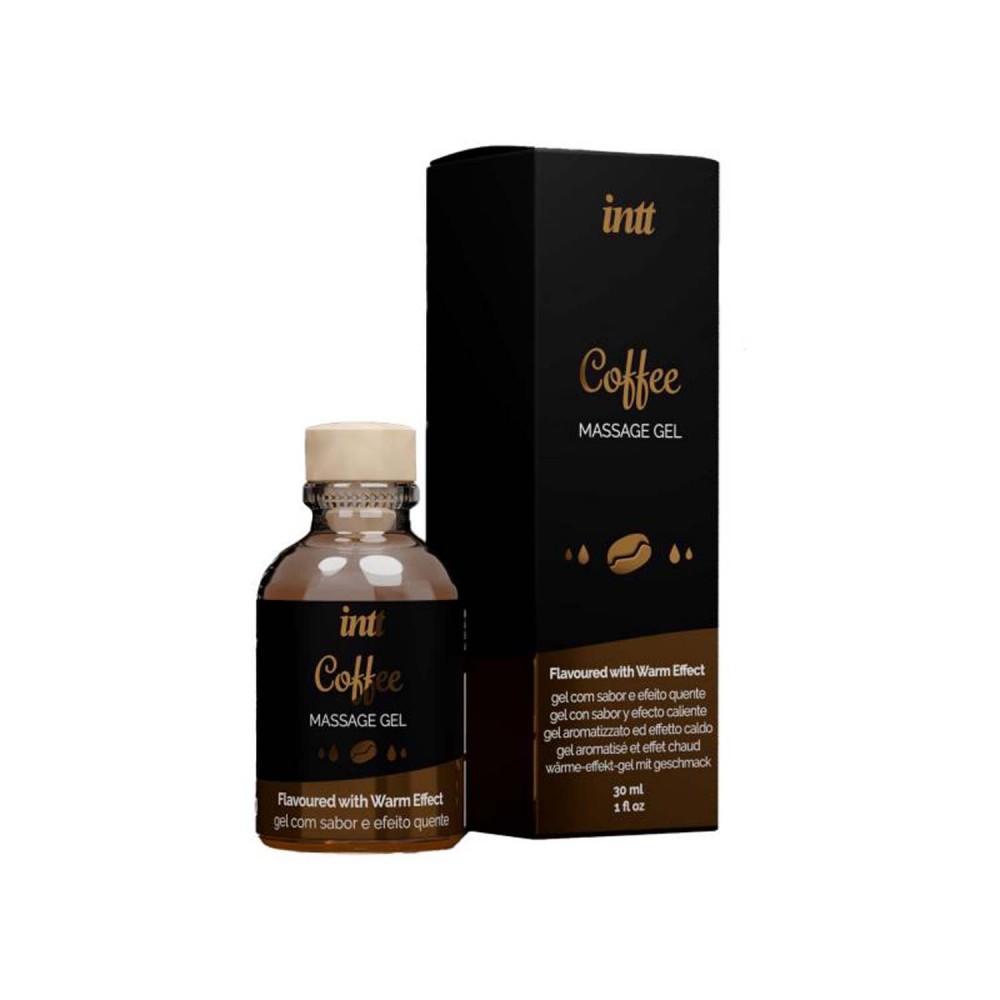 Массажные масла - Съедобный массажный гель для интимных зон Intt Coffee (30 мл)