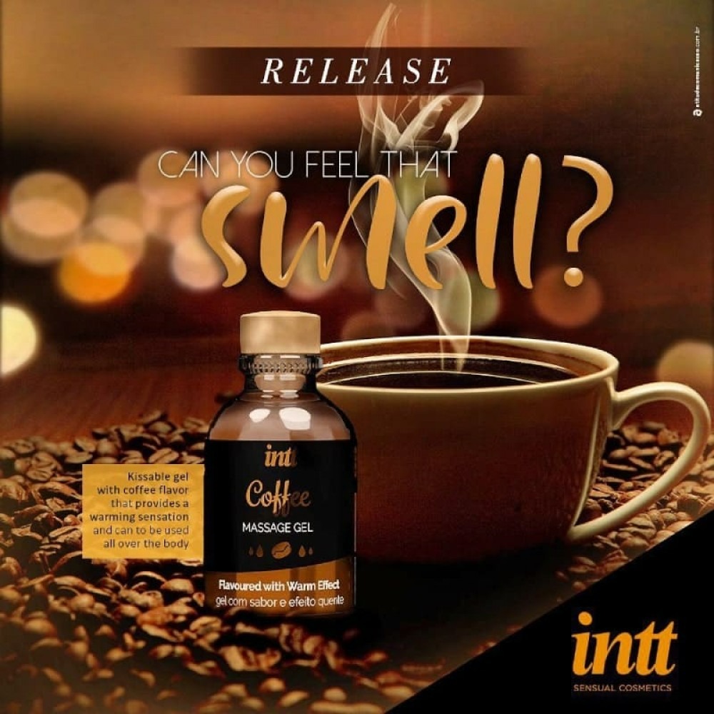 Массажные масла - Съедобный массажный гель для интимных зон Intt Coffee (30 мл) 5