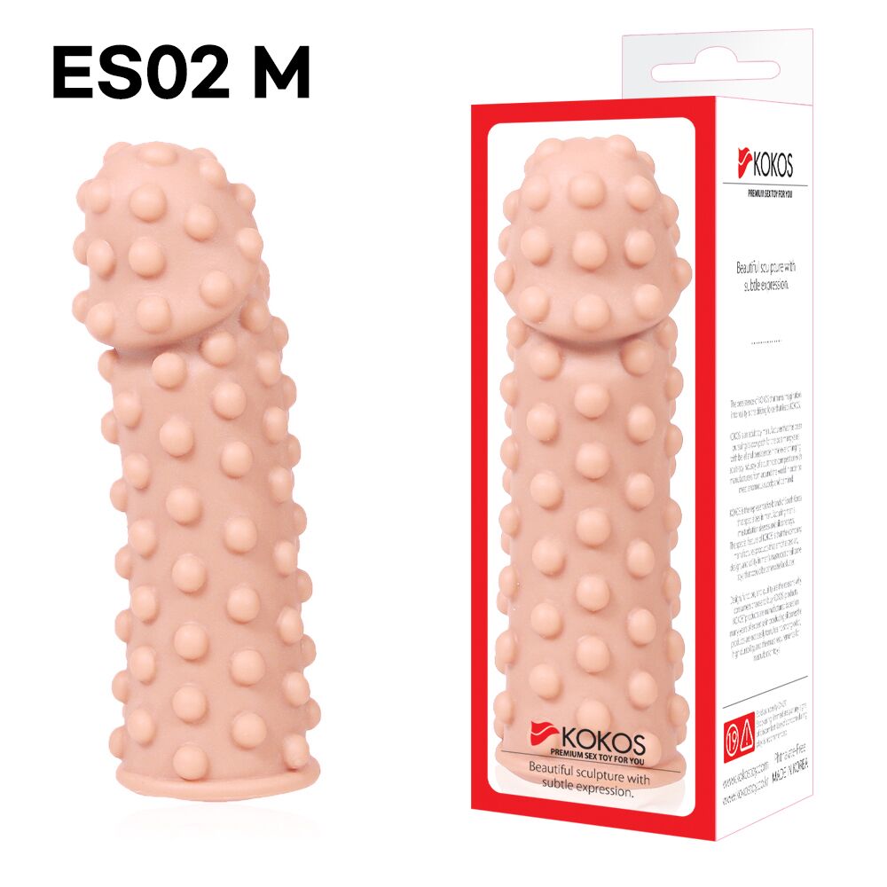 Эрекционные кольца без вибрации - Насадка на член Kokos Extreme Sleeve ES.02 размер M 3