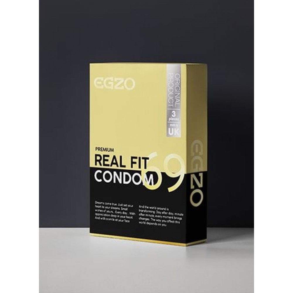 Презервативы - Плотнооблегающие презервативы EGZO Real fit (упаковка 3 шт)