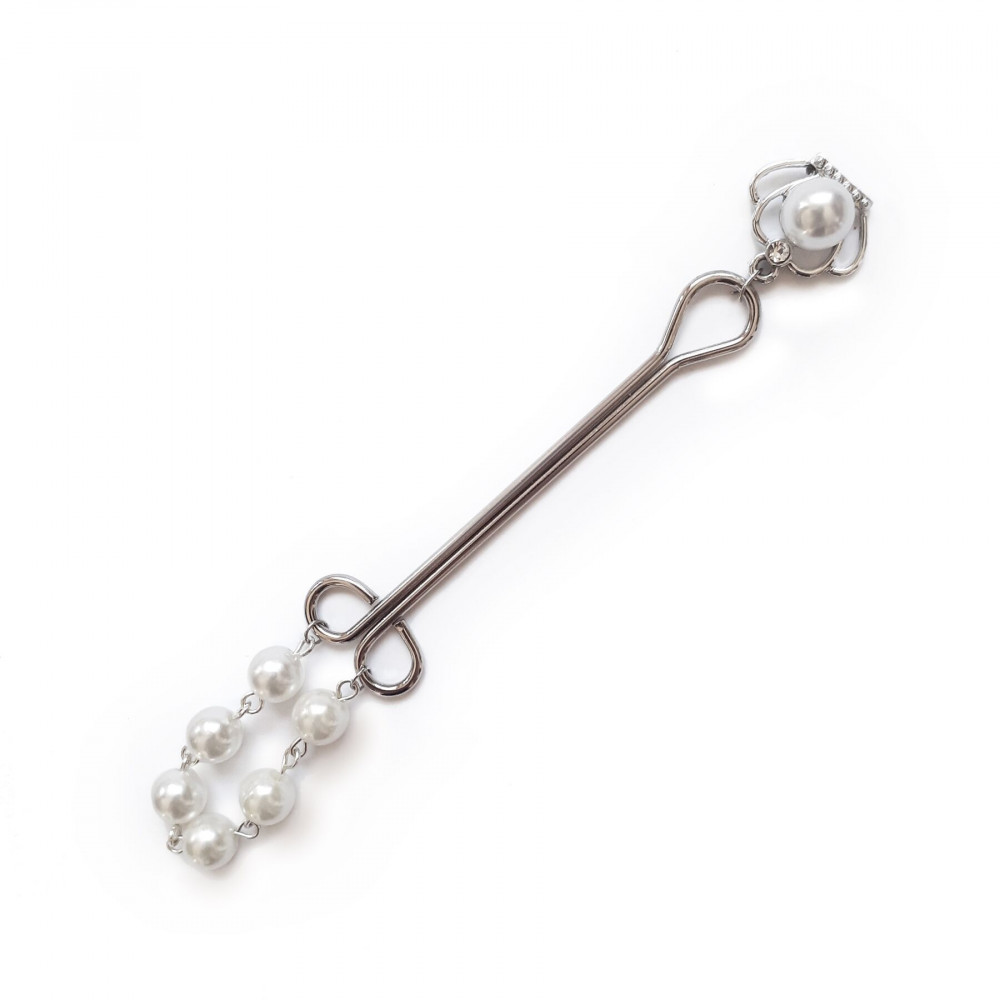 Интимные украшения - Зажим для клитора Art of Sex - Clit Clamp Royal Pearls