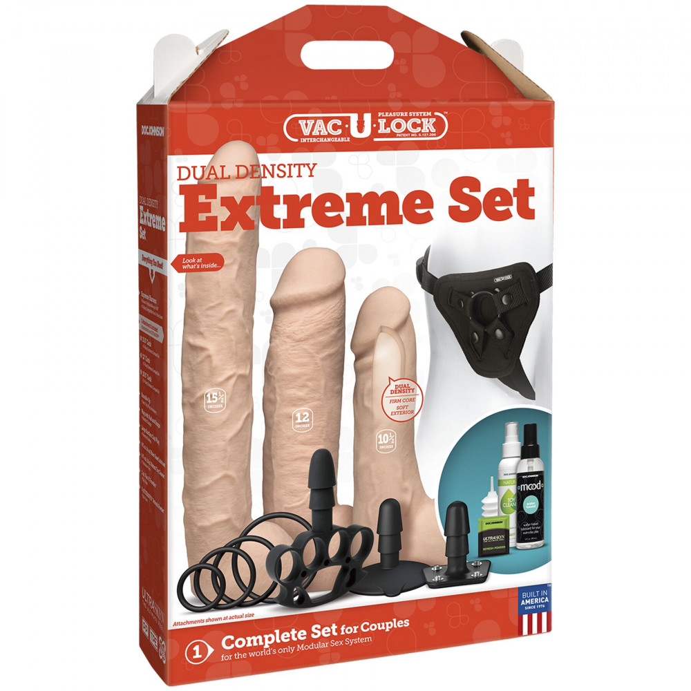 Секс игрушки - Набор для страпона Doc Johnson Vac-U-Lock Dual Density Extreme Set (мятая упаковка) 2