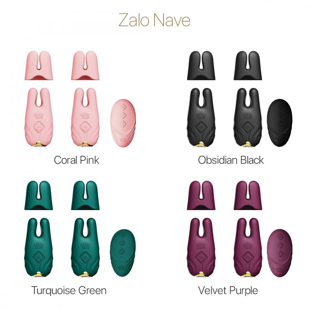 Для груди и сосков - Смарт-вибратор для груди Zalo - Nave Coral Pink, пульт ДУ, работа через приложение 1