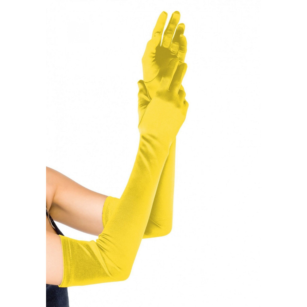 Чулки - Длинные перчатки Leg Avenue Extra Long Satin Gloves yellow