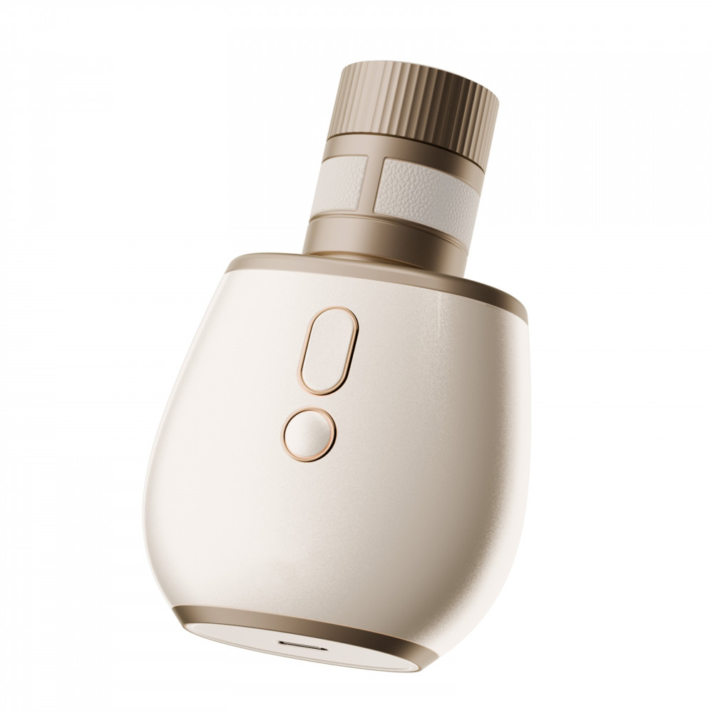 Різне - Стимулятор у вигляді парфумів BeYourLover Aromia з вакуумом та мікрострумами, кремовий 2