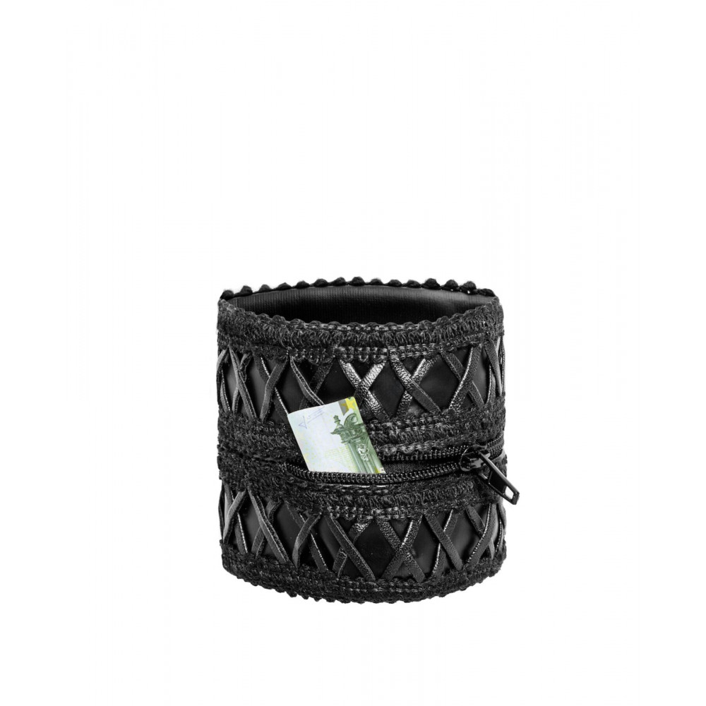 Наручники, веревки, бондажы, поножи - Женский наручный кошелек Noir Handmade F326 Wrist wallet with hidden zipper 1