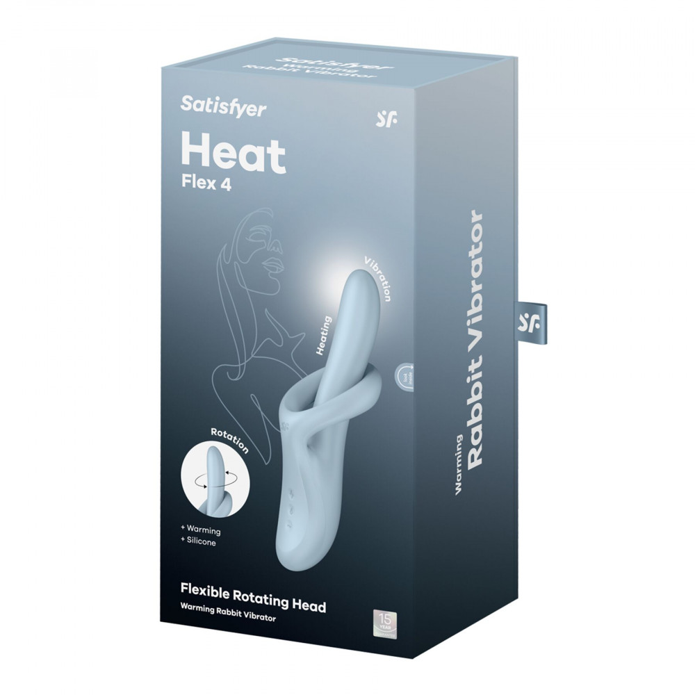 Классический вибратор - Вибратор с ротацией Satisfyer Heat Flex 4 Blue, подогрев до 39°C 5