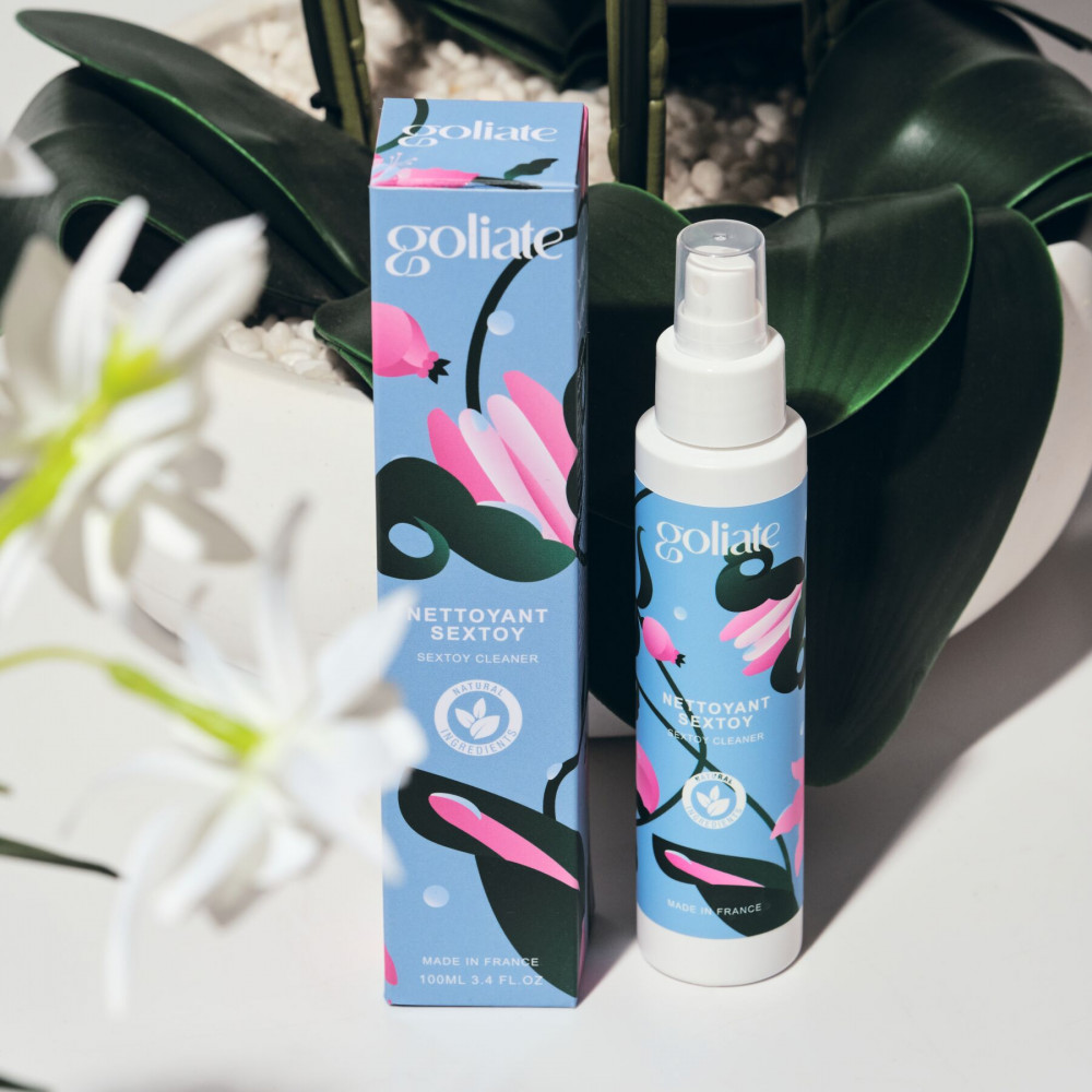 Средства по уходу за секс игрушками - Антибактериальный спрей для игрушек Goliate Nettoyant Sextoy 100 мл, безопасный для тела 9
