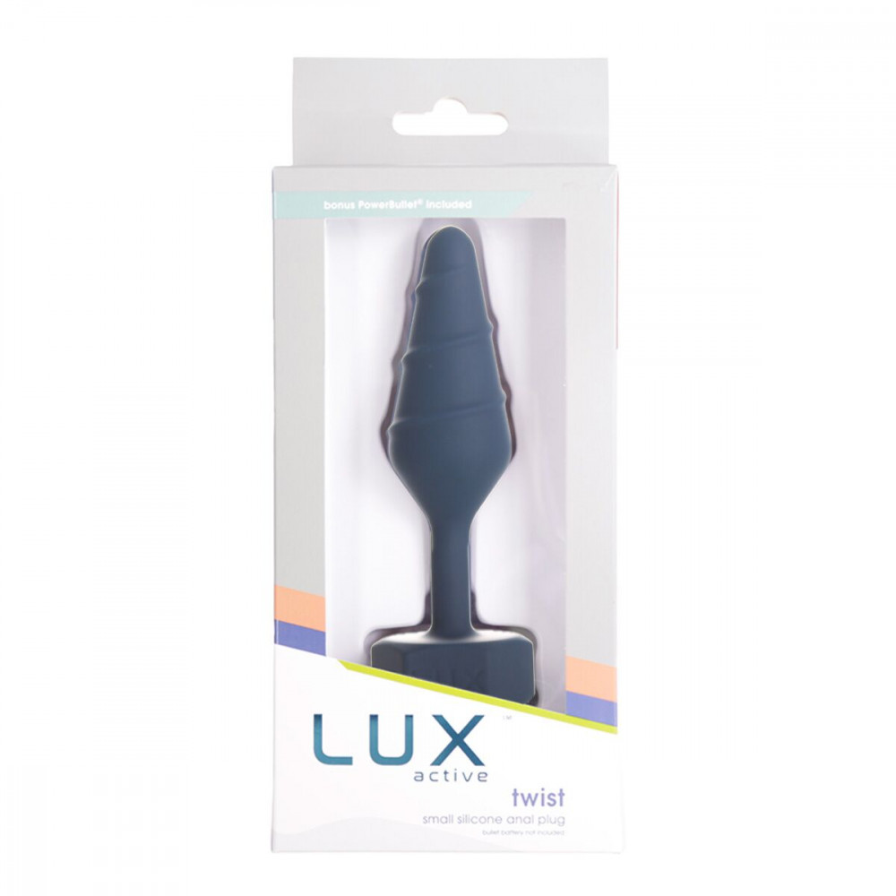 Анальні іграшки без вібрації - Анальна пробка Lux Active Twist Plug Small Blue 5