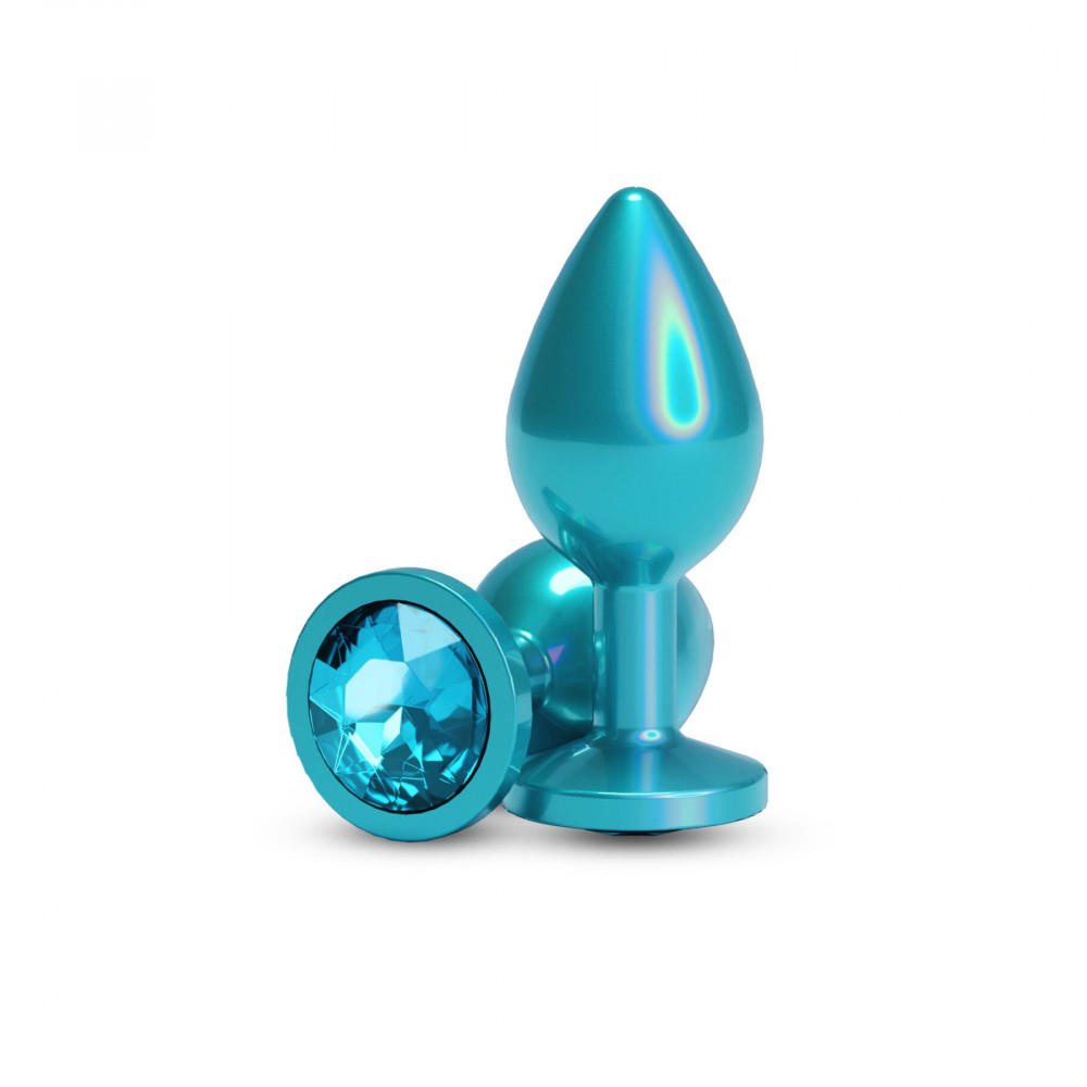 Анальные игрушки без вибрации - Анальная пробка NS Novelties Rear Assets - Iridescent Teal - Medium - Teal