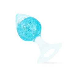 Анальная пробка Liebe Seele Heart-shaped Crystal Anal Plug - Blue Medium