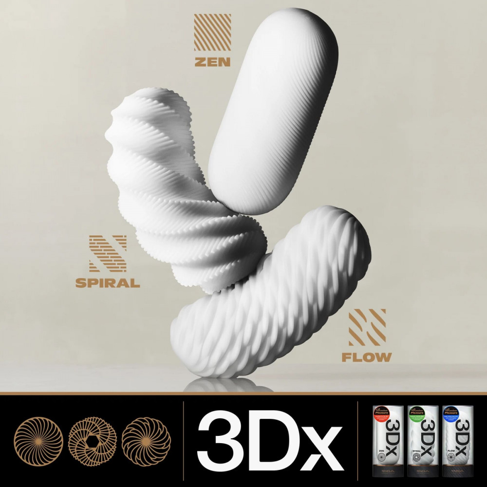Мастурбаторы без вибрации - Мастурбатор Tenga 3Dx Zen, очень нежный 9