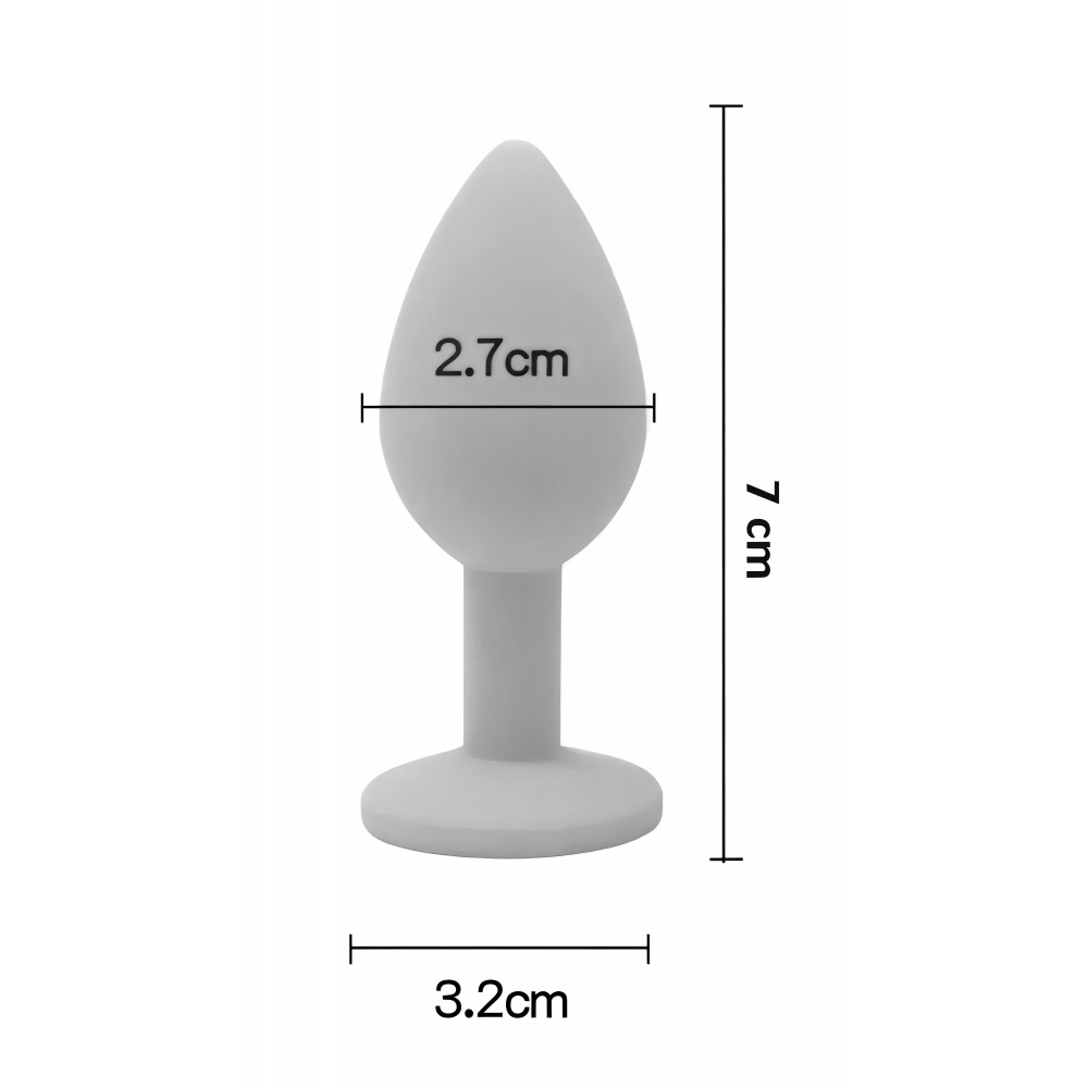 Разное - Силиконовая анальная пробка с кристаллом SKN KSIL-23S ( размер S ) 2