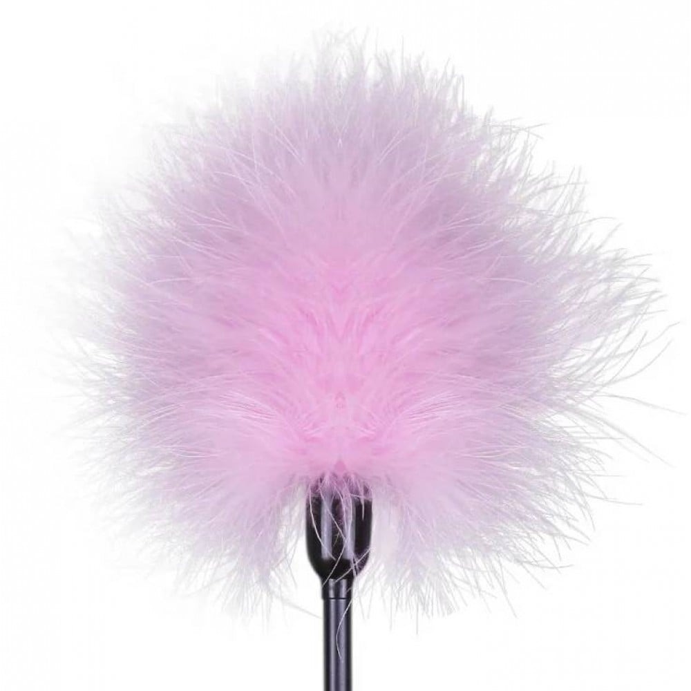 Разное - Тиклер на короткой ручке, перо, розовый, 20 см 1