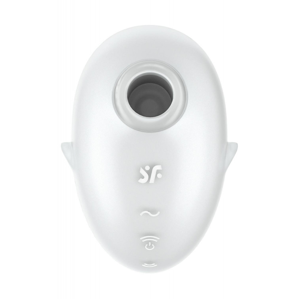 Вакуумный вибратор - Вакуумный стимулятор вибратор Satisfyer Cutie Ghost белый, 9.1 см 1