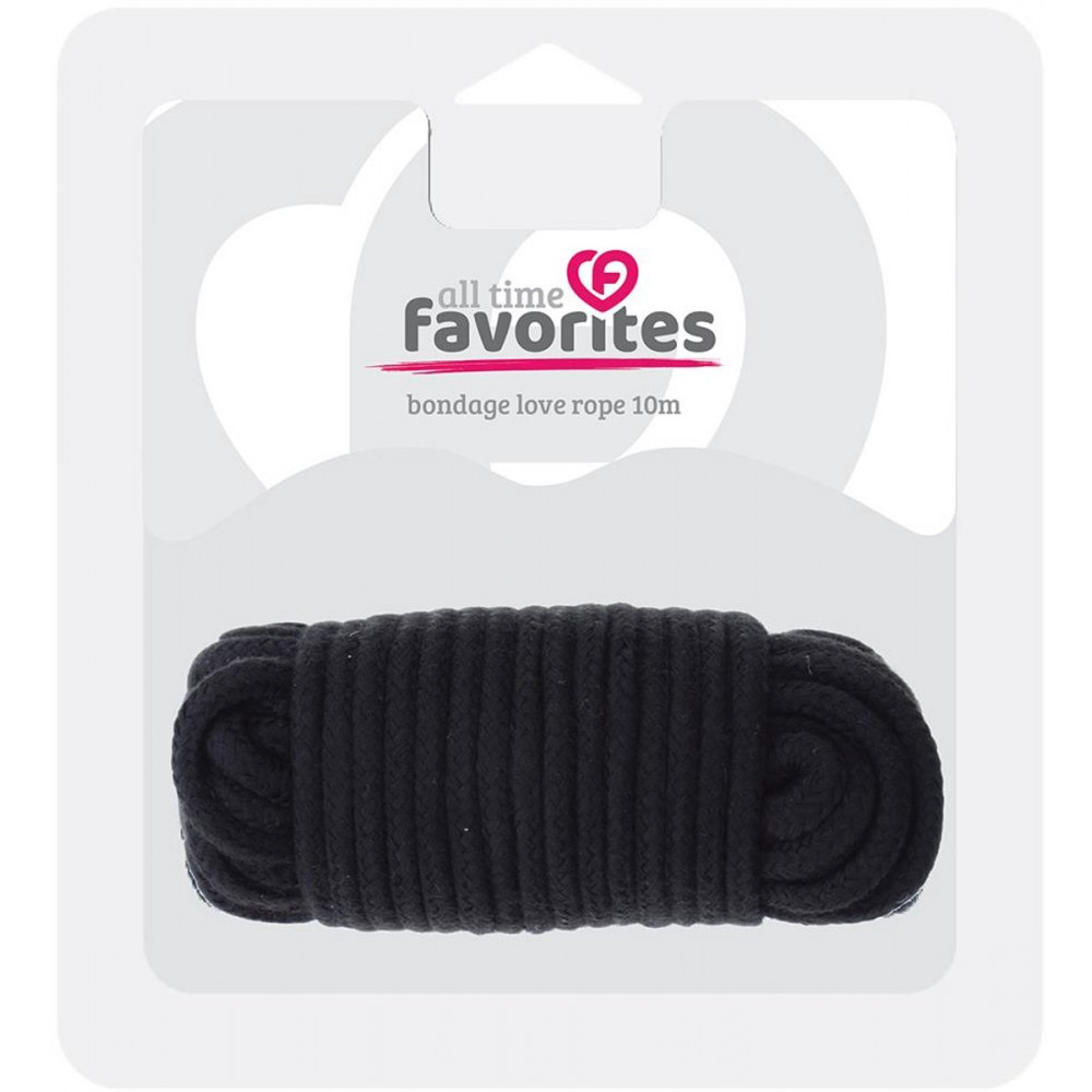 Наручники и ограничения - Веревка для бондажа BONDX LOVE ROPE - 10M, BLACK