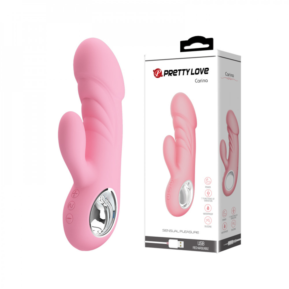 Вибратор-кролик - Вибратор-кролик Pretty Love Ansel розовый, 15.8 х 3.4 см