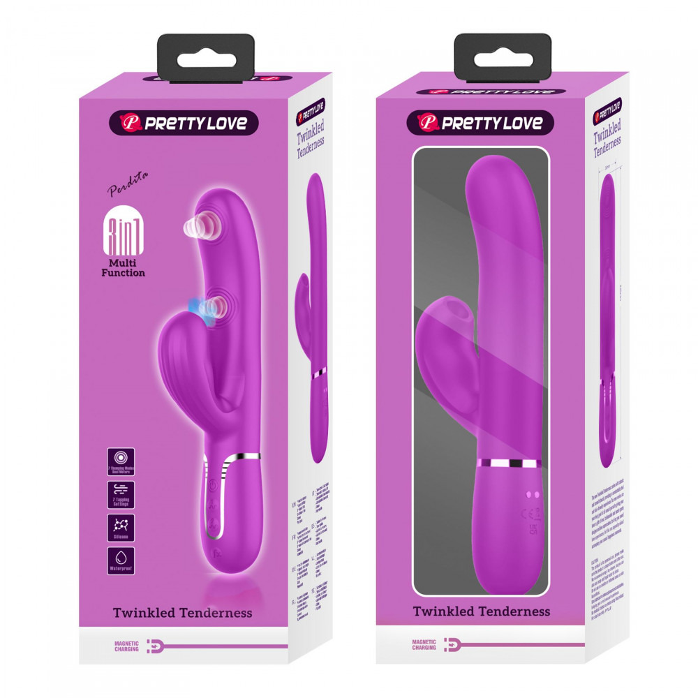 Вибратор-кролик - Вибратор-кролик с пульсацией PRETTY LOVE Perdita розовый, 22.8 см 9