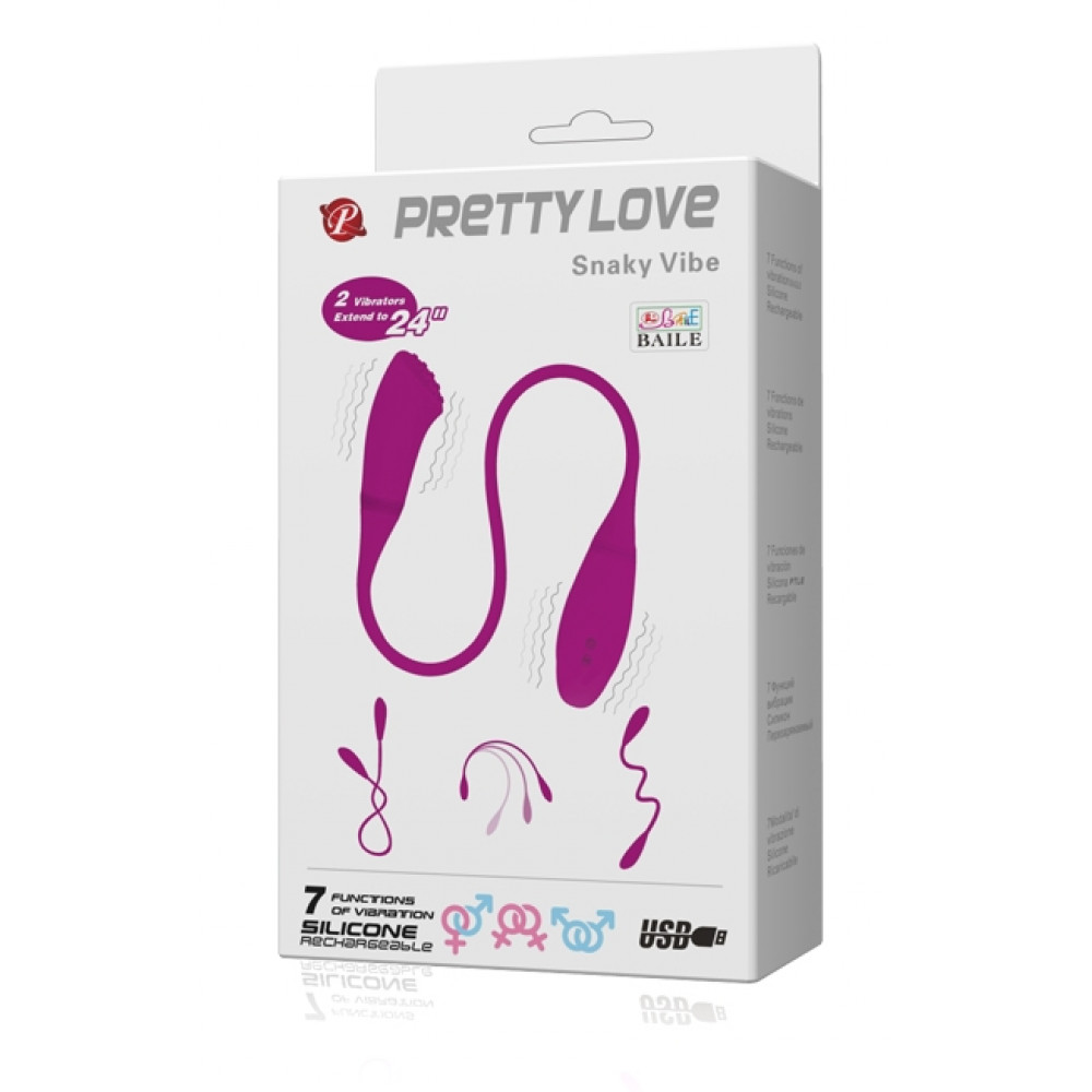 Різне - Гнучкий двосторонній вібратор - Snaky Vibe, BI-014327-2 7