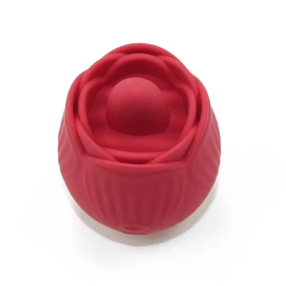 Різне - Вібратор трояндочка з язичком Sweet Em, 10 режимів , червоний 2