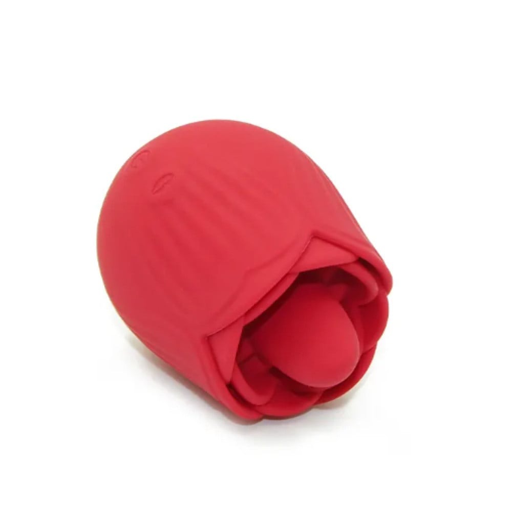 Різне - Вібратор трояндочка з язичком Sweet Em, 10 режимів , червоний 3