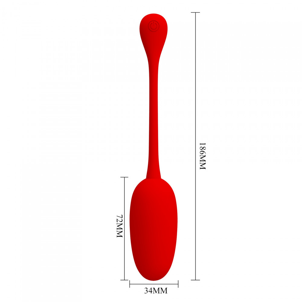 Вагинальные шарики и тренажеры - Виброяйцо Pretty Love Knucker красное 6