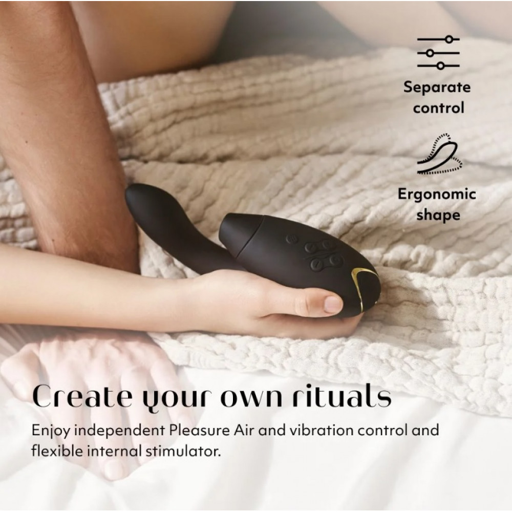 Разное - Инновационный бесконтактный вибратор-стимулятор Womanizer Duo 2 Black 4