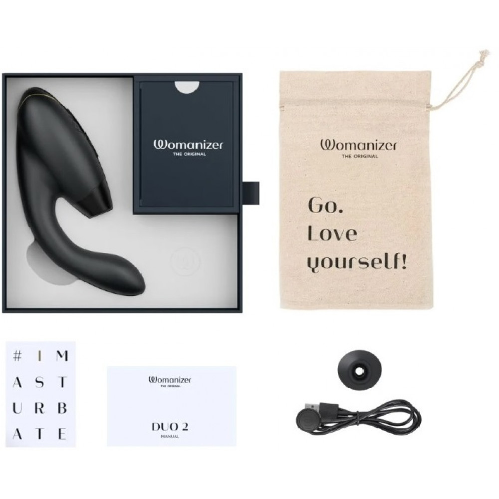 Разное - Инновационный бесконтактный вибратор-стимулятор Womanizer Duo 2 Black 7