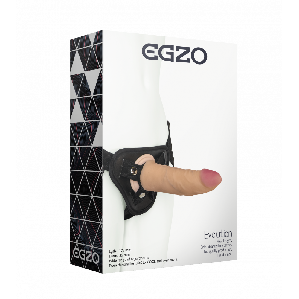 Разное - Страпон женский EGZO Evolution STR003 (17,5 см х 3,5 см )