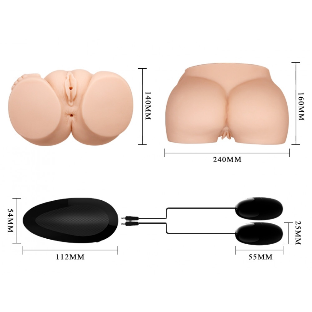 Мастурбаторы вагины - Мастурбатор вагина и анус с двойной вибрацией CRAZY BULL Vagina and Anal, BM-009039Z-1 4
