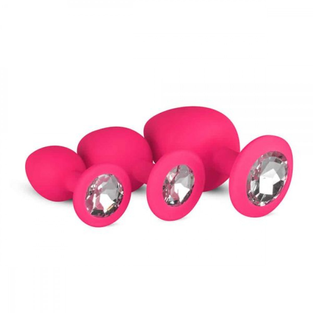 Подарочные наборы - Набор анальных пробок Anal Diamond plug, Pink